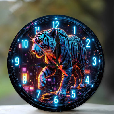 Horloge néon tigre