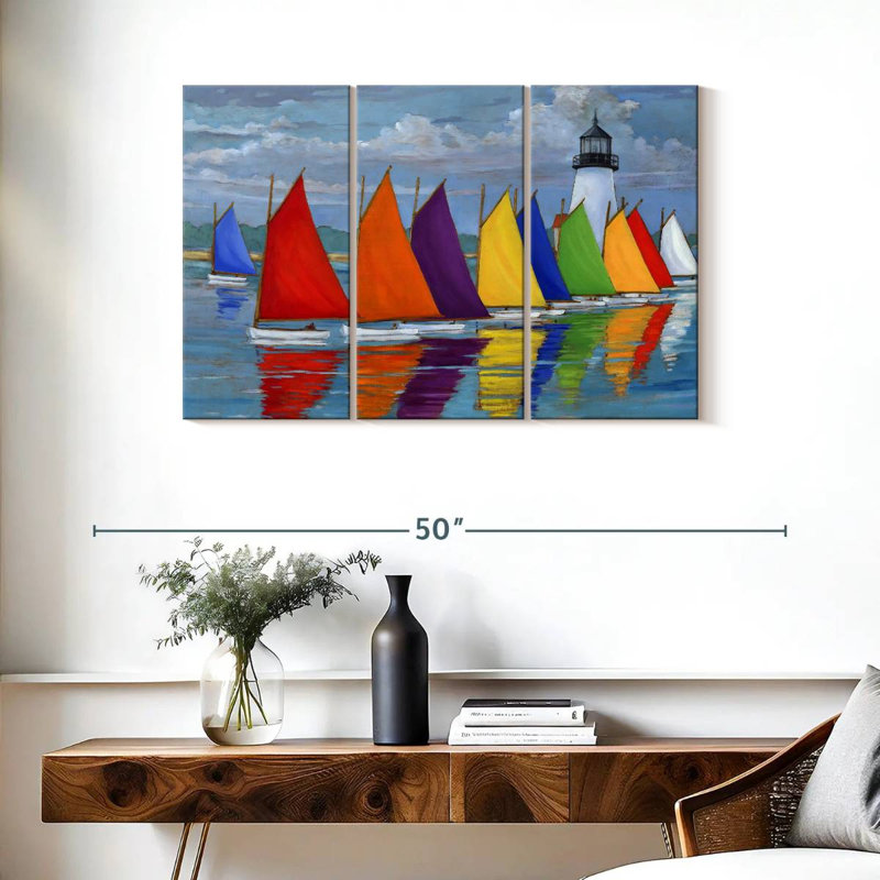 Mehar Rainbow Fleet, 24" H x 38" W