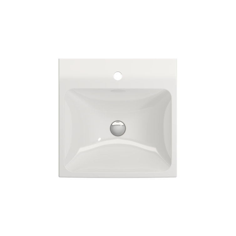 BOCCHI Scala Arch 18.75'' Fireclay Rectangular Bathroom Sink with Overflow