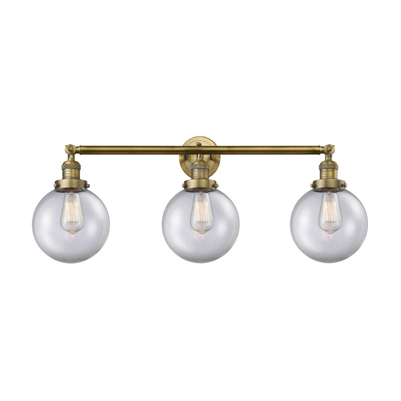 Lorri 3 - Light Vanity Light, Incandescent, Clear, Brushed Brass