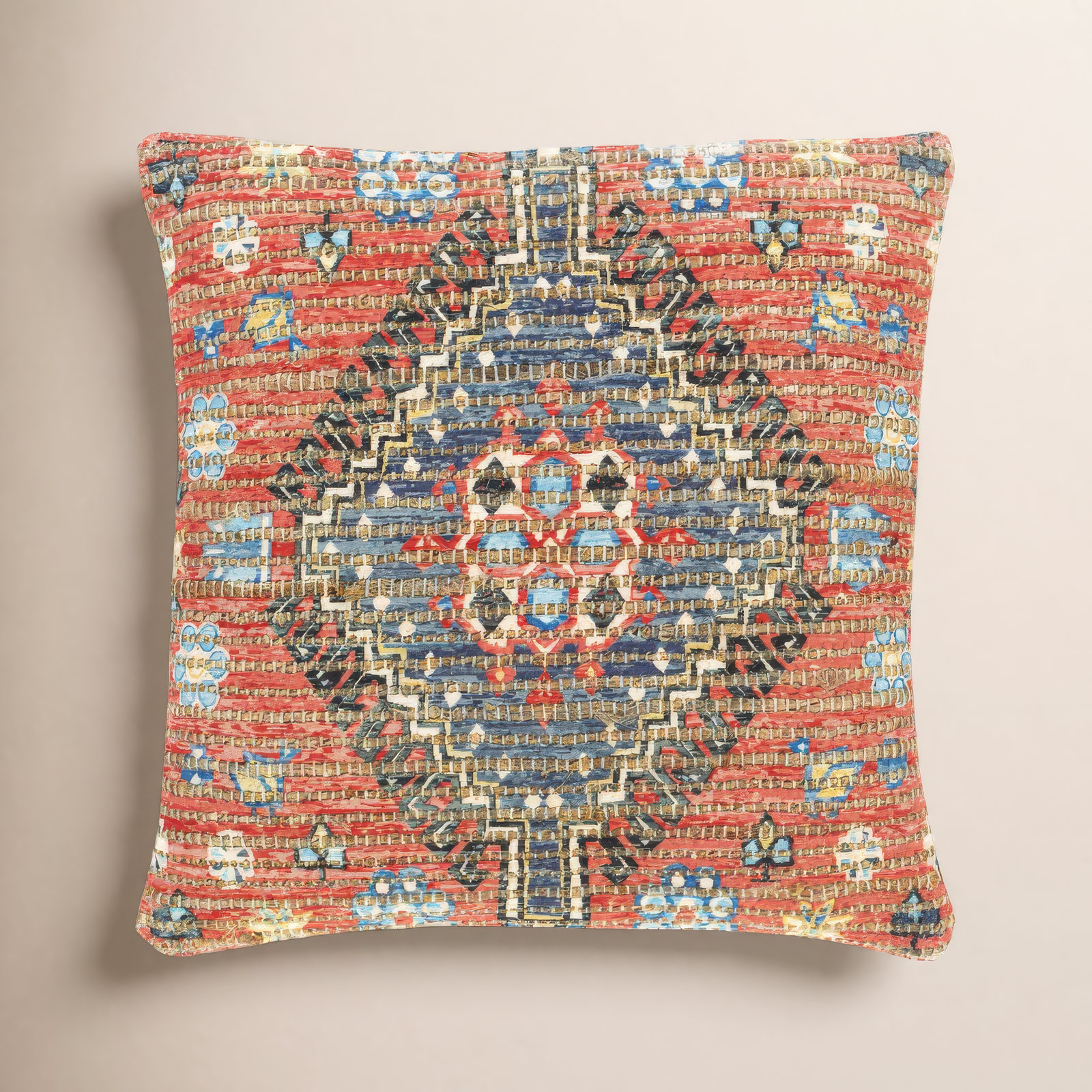 Vince Geometric Jute Blend Throw Pillow, Down