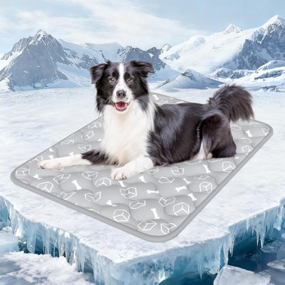 Tapis de refroidissement pour chien 2.0, gris élégant, 44 po x 32 po d'épaisseur et durable