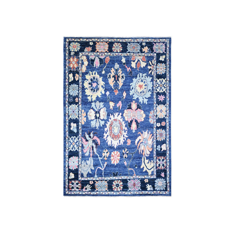 Tapis en laine noué à la main 6 po 2 po x 8 pi 10 po Angora