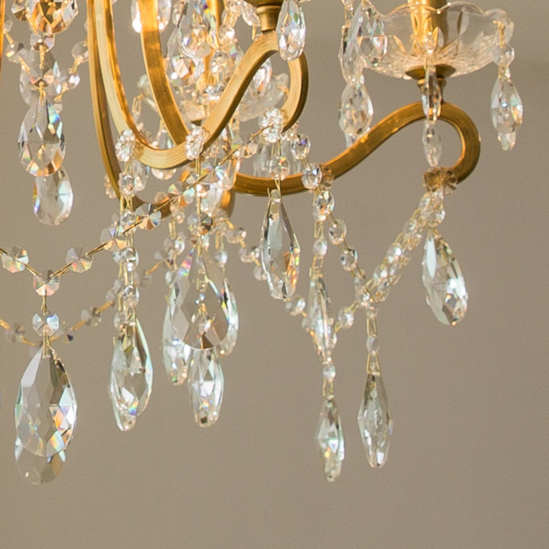Lustre traditionnel de style bougie Valmira , Six lumières, H 24 po x l 24,8 po x P 24,8 po