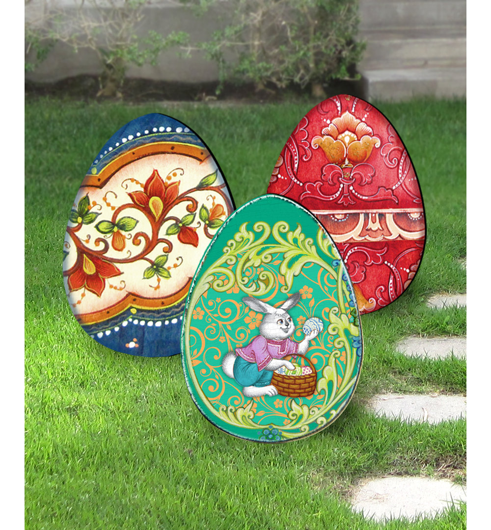 3 Piece Easter Eggs Figurine Set The Holiday Aisle®