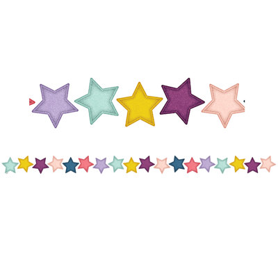 Bordure découpée étoiles