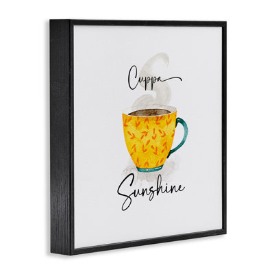 «Delightful Cuppa Sunshine», estampe numérique encadrée, design par Joy Hall