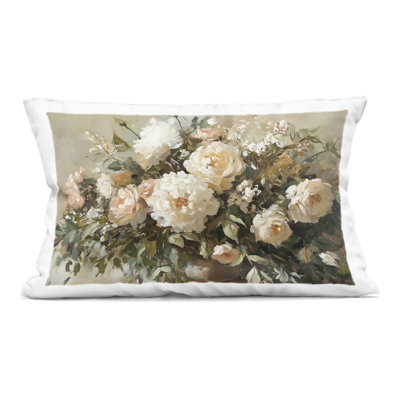Secret Garden Arrangement Decorative Printed Throw Pillow, design by Heidi Kuntz, 14 x 7 x 20