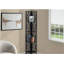 Quatre tablettes d'angle à quatre couches, des tablettes en bois beige et une structure en métal noir, convenant à un usage au bureau-270719007