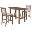 Ensemble de table de salle à manger à hauteur de comptoir 3 pièces avec 2 chaises rembourrées
