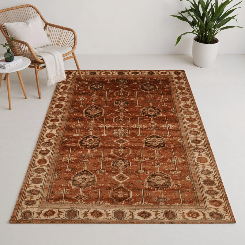 Tapis turc intérieur et extérieur brun, Rectangle 4pi x 6 pi