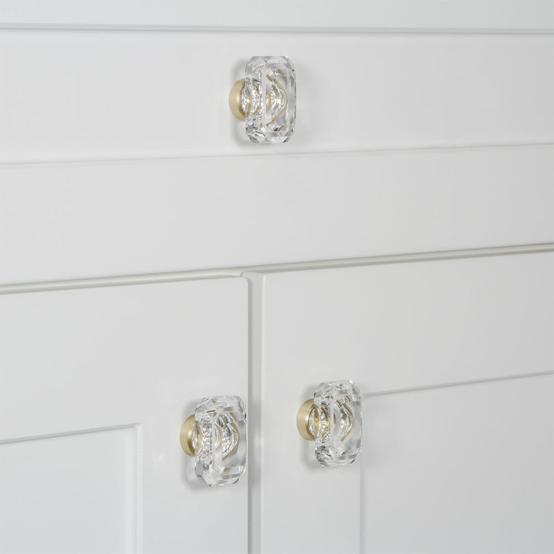 Baguette Cabinet Knob, Satin Brass