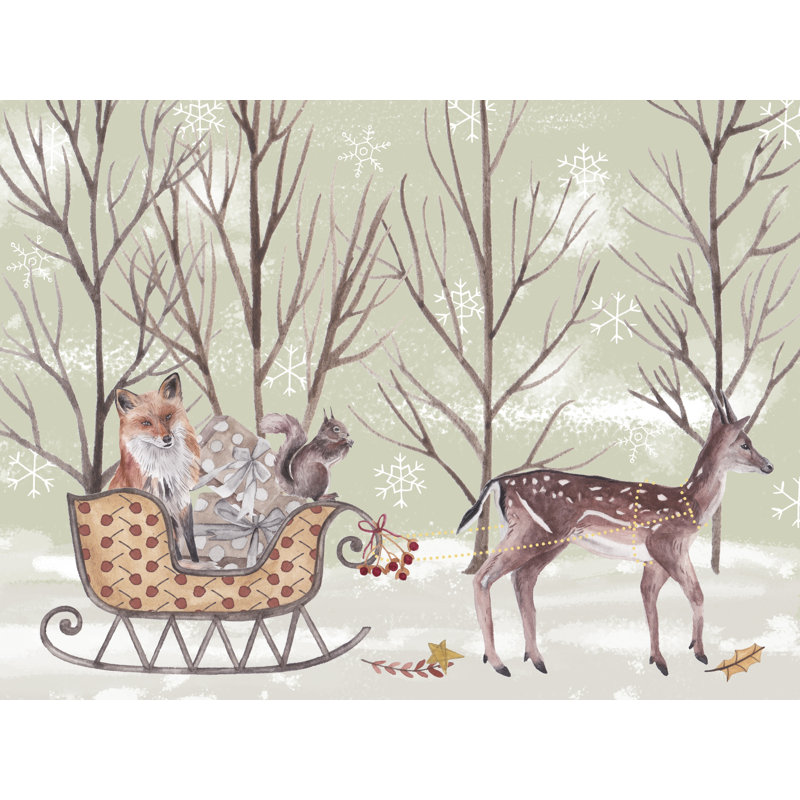 «Christmas Time I» par Melissa Wang - impression sur toile tendue, H 20 po x l 30 po