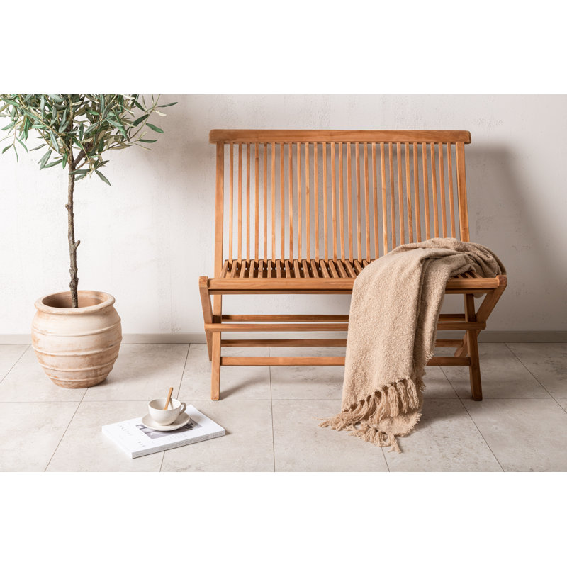 Machcinski Solid Wood Teak Outdoor Bench