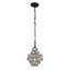 Mini-luminaire suspendu 1 lumière Flow, noir mat / or français