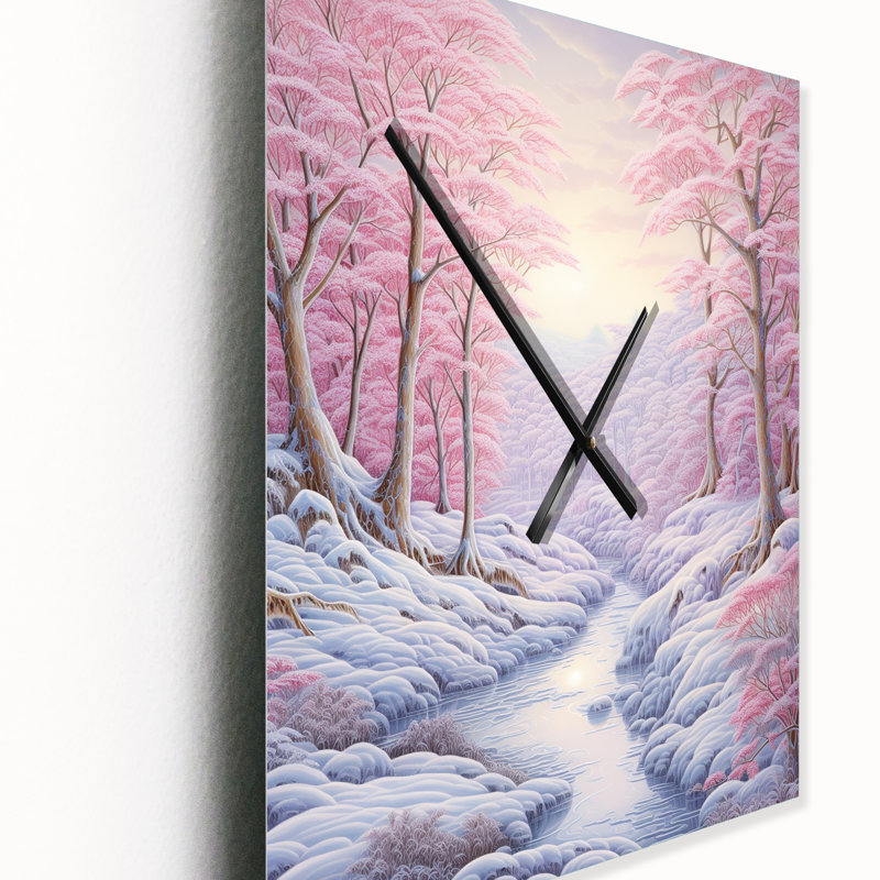 Anzovino - Horloge murale neige surdimensionnée, Grand