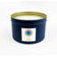 Bougie en étain eau de cobalt