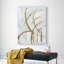 «Golden Streaks Textured Metallic» par Martin Edwards, reproduction d'art sur toile tendue