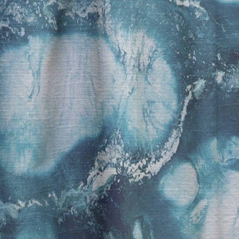 Blue Wave Art liquide - Rideau moderne - Velours obscurcissant - 1 panneau