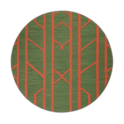 Trellis Green Indoor and Outdoor Area Rug