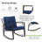 Kinzie Wicker 3 Piece Outdoor Rocking Chairs set, Patio Bistro Set with Cushions and Coffee Table-310207214-316203881