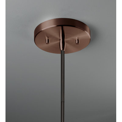 Radiance - Tall Crease 1-Light Pendant - Cerise - Dark Bronze - Replaceable Bulb - Black Cord