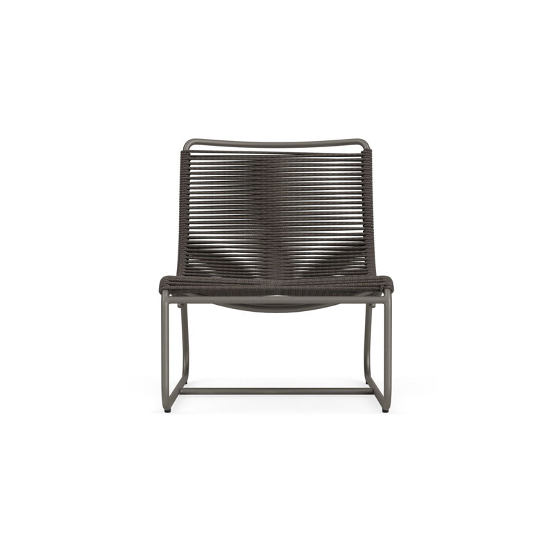 Walter Lamb Outdoor Lounge Chair, Mica/Coal