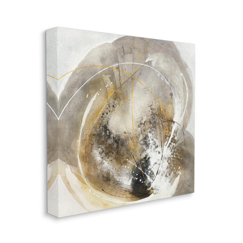 «Abstract Abstract Swirling Brush Strokes» par K. Nari - impression, Toile tendue, H 24 po x l 24 po