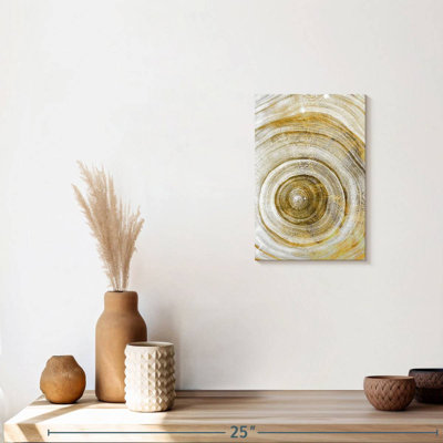«Tree Rings», impression géométrique abstraite sur toile
