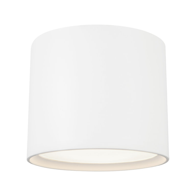 Uma 12-in Black dimmable LED Semi-Flush Mount, White