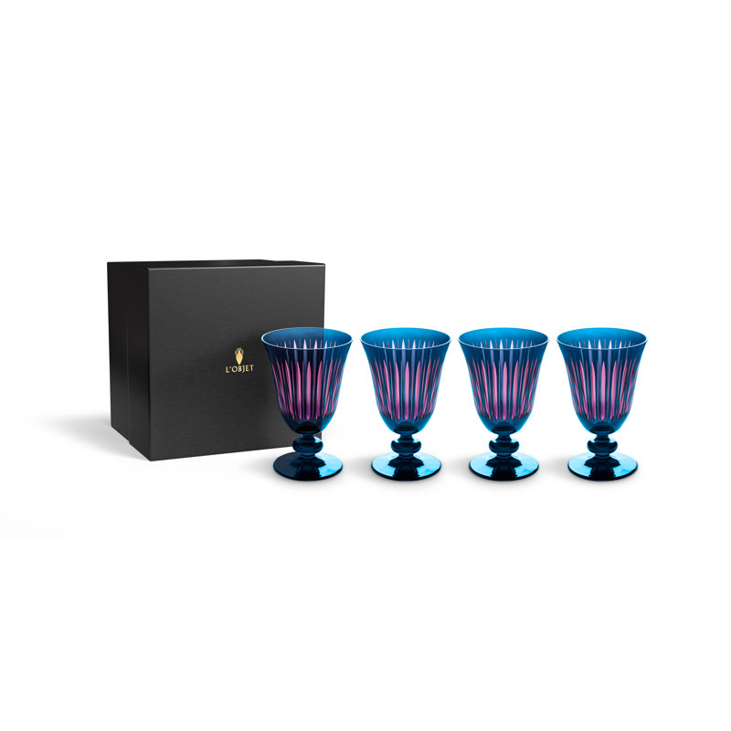 Prism Wine Glasses, Blue