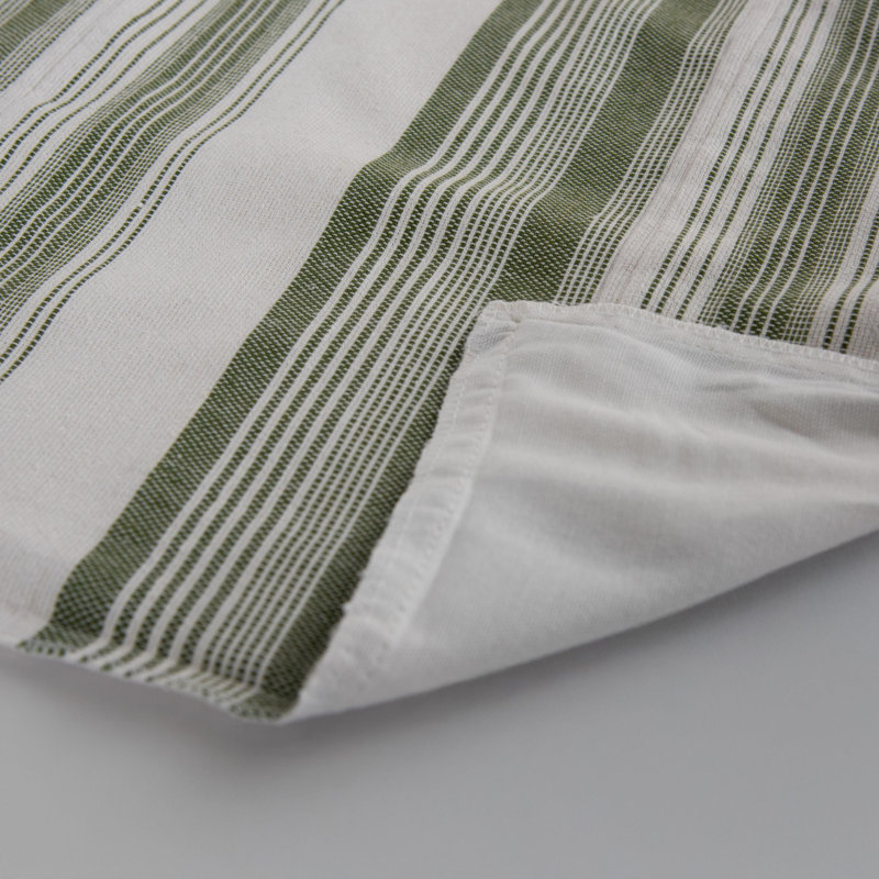 Coussin en coton / polyester, Polyester, Blanc/vert