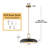 1-Light Modern Black Dome Pendant