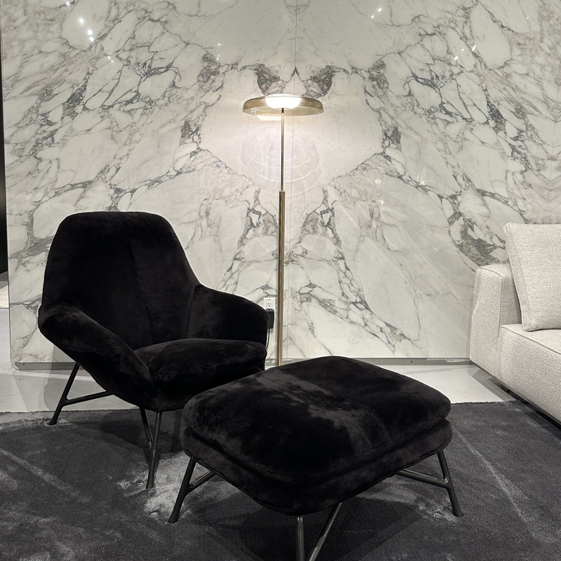 Dora LED Floor Lamp, Smoked Gray, Black Nickel