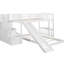 White Twin Over Bunk Bed With Secure Staircase And Fun Slide - Structure Functional Climbing Drawers Stable