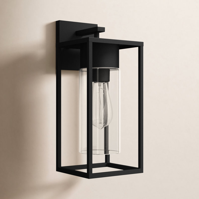 Kota Wall Light, Black, 14.63" H x 6.38" W x 6.38" D