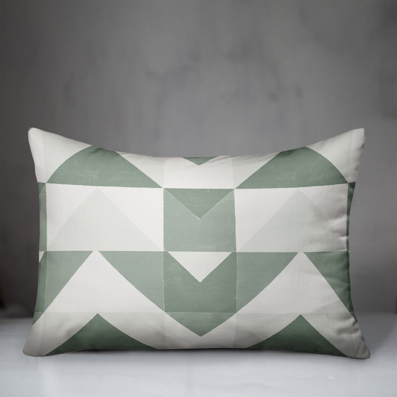 Abstract Outdoor Throw Pillow, Green