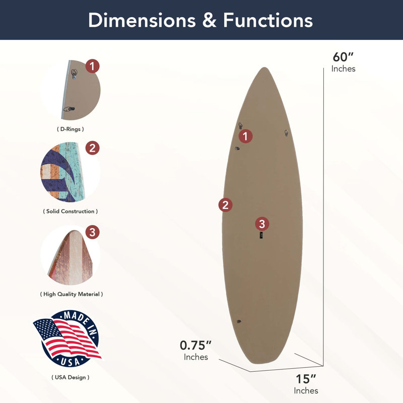 Corona Color Wood Tones Surfboard Wall Plaque Sign