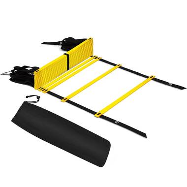 FixtureDisplays® Full Size Agility Ladder And 8 Speed Cones Training Set  With Carrying Bag, Great
