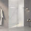 Porte de douche coulissante sans cadre de 56 à 60 po x 70 po, cabine de douche en verre trempé de 5/16 po (8 mm), finition nickel brossé facile à nettoyer
