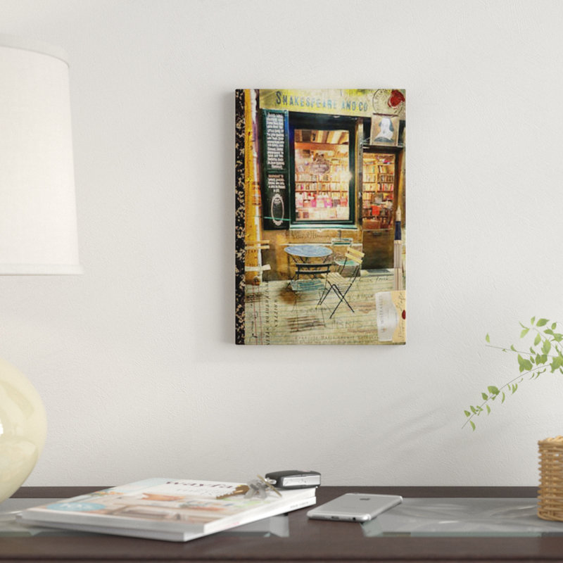 «Paris Bistro II», impression sur toile, H 12 po x l 8 po x P 0,75 po, Toile tendue, Pas de tapis