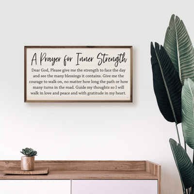 A Prayer For Inner Strength White