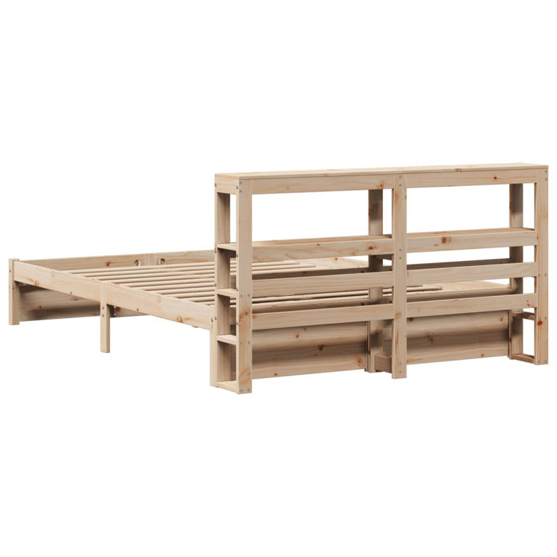 Solid Wood Bed, European Double (140 x 200 cm)