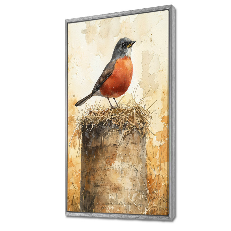 Banas - Animals Canvas Wall Art, H 60 po x l 28 po, Argent argent, Impression encadrée flottante