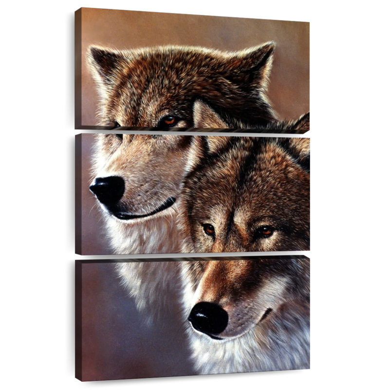 Brampt Fearless Wolves, 32" H x 20" W
