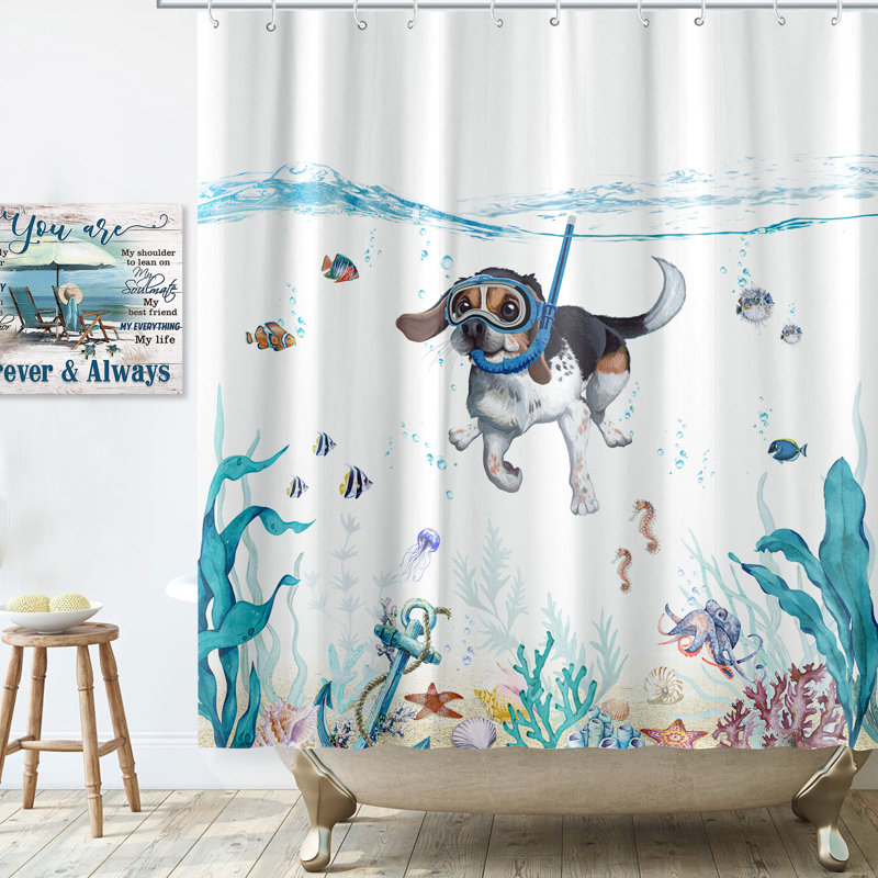 Herkus Shower Curtain with Hooks Included