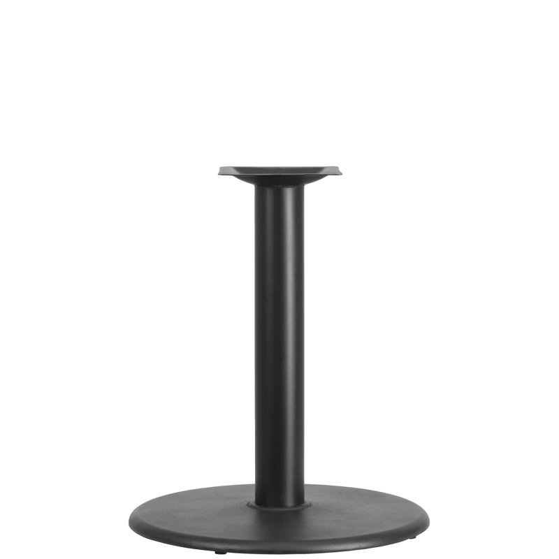 Black Cast Iron Round Dining Table Base, 30" Height
