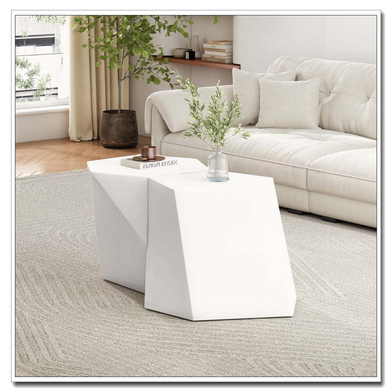 Ensemble de tables basses, Blanc
