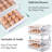 Egg Holder for Fridge, 2-Tier Stackable 40 Eggs Organizer Drawer for Refrigerator