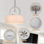 Luminaire suspendu tambour 5 lumières de style moderne pour entrée, salle à manger, chambre à coucher ou vestibule, îlot de cuisine, chaînes réglables Taiyanna-113842438